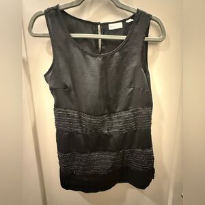 New York & Company Black Sleeveless Blouse